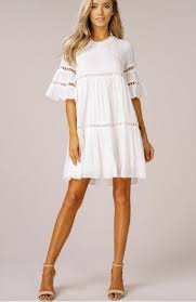 Women S White Baby Doll Frock Now In Stock Babydoll Dress Dresses A Line Dress