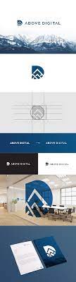 Above Digital Logo Design Branding Png By Tie A Tie Branding Design Logo Graphic Design Logo Logo Design