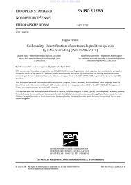 En Iso 21286 2020 Soil Quality Identification Of Ecotoxicological Test Species By Dna Barcoding
