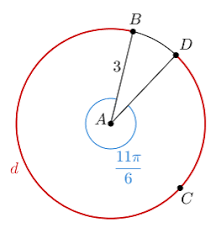 A central angle is defined as the angle subtended by an arc at the center of a circle. The Central Angle Bad Has A Measure Of 11 P6 Radians Chegg Com