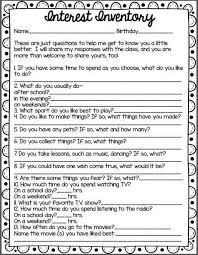 Interest Inventory For 5th Grade Students Google Search Student Survey Student Interest Inventory Student Interest Survey