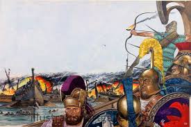 At Artemisium The Much Larger Persian Fleet Could Not Manoeuvre In The Gulf And A Smaller Contingent Of Athenian Greco Persian Wars Battle Of Salamis War Art