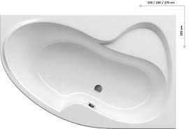 Premium rechteck badewanne riho julia 190×90 cm mit schurze fussen. Raumspar Wanne 170 X 105 X 47 5 Cm Bad Design Heizung