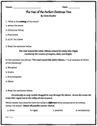 The year of the perfect christmas tree. The Year Of The Perfect Christmas Tree Comprehension Test By Sleepless Nights
