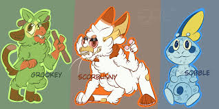 But if there was ever a reason to not select sobble as your friend, then it would be grookey. Pokemon Grookey Scorbunny And Sobble By Foxyfoxpl On Deviantart