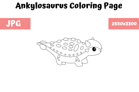 1000 x 559 file type: Coloring Page For Kids Ankylosaurus Grafik Von Mybeautifulfiles Creative Fabrica