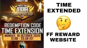 Once it collected will be update here. Ff Reward Redemption Time Extended 9 00 Pm Free Fire Inayat Gaming Youtube