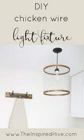 Diy Chicken Wire Light Fixture Diy Light Fixtures Wire Light Fixture Fixtures Diy