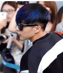 xiumin and his beautiful new blue hair exo xiumin kpop exo exo album