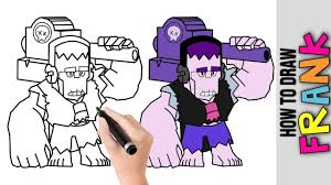 Frank is a tank brawler with an aoe attack which forces him to stop moving when attacking. How To Draw Frank From Brawl Stars Cute Easy Drawings Tutorial For Beg Easy Drawings Cute Easy Drawings Drawing Tutorial Easy