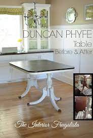 We thrifted a nice duncan phyfe table for our breakfast nook and it has some awesome details. Duncan Phyfe Table Makeover Dining Table Makeover Dining Room Table Makeover Duncan Phyfe Dining Table