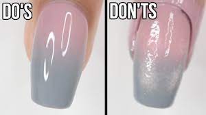 Slowly roll the sponge (with the polish side down) over your nail to the other side of your nail. Dos Don Ts Ombre Nails How To Do Ombre Nails With Regular Polish Youtube