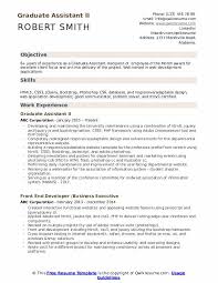 Graduate Assistant Resume Samples Qwikresume