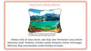 Aku, ayah, dan ibuku senang menyanyikan lagu daerah. Siapa Tokoh Tokoh Yang Terdapat Dalam Cerita Asal Mula Telaga Warna Tribun Padang