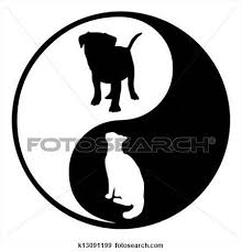 Yin Yang Dog Cat Stock Illustration K13091199 Dog Tattoos Cat And Dog Tattoo Yin Yang
