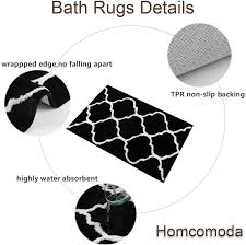 If you are using mobile phone, you could also use menu drawer from browser. Homcomoda 2 Piece Bathroom Rug Set Bath Mat Non Slip Microfiber Bath Shower Rugs Machine Washable Absorbent Floor Carpet For Bathroom Black Bath Home Urbytus Com