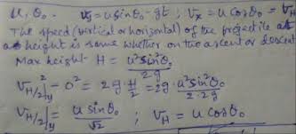 So maximum height formula is: The Speed Of A Projectile When It Is At Its Greatest Height Is Square Root Of 2 5 Times Its Speed At Brainly In