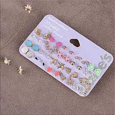 Hot 20 Pairs Mixed Stud Earrings Tiny Gold Hoop Earrings Small Gold Hoop Earrings Silver Earrings Studs