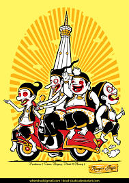 Punakawan By Drud Studio Ilustrasi Grafis Seni Tradisional Seni
