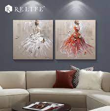 3d Oil Paintings In Figures Beautiful Girl Hand Painted Home Wall Art Picture For Living Room Wall Art Pictures Living Room Pictures Home Wall Art