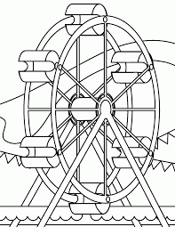 Ferris Wheel Coloring Page Coloring Home Coloring Pages Coloring Books Amusement Park