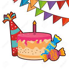 Imagenes bonitas de feliz cumpleaños. Diseno De Ilustracion De Vector De Tarjeta De Pastel De Feliz Cumpleanos Ilustraciones Vectoriales Clip Art Vectorizado Libre De Derechos Image 76229271