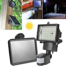 Solar Power Panel 60 Led Flood Light Pir Motion Sensor Outdoor Garden Yard Landscape Led F Motion Sensor Lights Outdoor Solar Power Panels Motion Sensor Lights