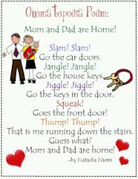 Onomatopoeia Poem Mom Dad Are Home Poetry For Kids Teaching Poetry Poetry Lessons