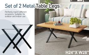 Ideal for all of the home styles, the solid wood table is made from solid pine wood with metal hardware for lasting style. Karpevta Table Legs Set Of 2 Metal Legs 28 X 24 Dining Table Legs H Karpevta