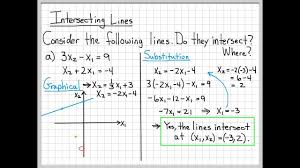 0:00 intersecting lines 0:42 two intersecting lines always form a plane 1:14 two intersecting lines always meet at a point to. Linear Algebra Example Problems Intersecting Lines Youtube