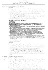 One that will make your cv highly effective in today's market. Document Controller Resume Samples Velvet Jobs