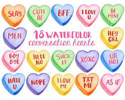 Valentine S Clipart 9 Png Download Files Conversation Etsy In 2021 Valentines Conversation Hearts Valentine Clipart Converse With Heart
