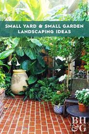 16 Simple Solutions For Small Space Landscapes Courtyard Gardens Design Small Courtyard Gardens Small Gardens