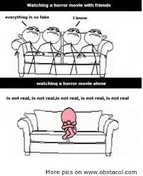 Ok we saw it can we go now. Watching A Horror Movie With Friends Friends Funny Funny Pictures Scary Movies