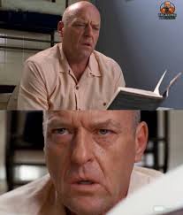 That unforgettable Breaking Bad moment when Hank is sitting on the toilet,  casually flipping through a book… and suddenly, everything comes crashing  down. 😳💥 In that instant, while reading a simple dedication