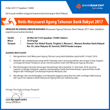 Dividen bank rakyat saham 2018 bayar 13 peratus lagi. Mesyuarat Agung Koperasi Bank Rakyat