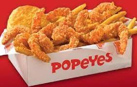 Food News Firecracker Shrimp Tackle Box From Popeyes Popeyes Catering Food Fast Chicken Recipes