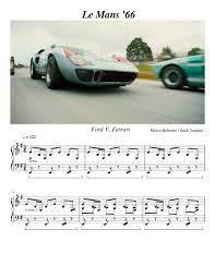 С кристианом бэйлом и мэттом дэймоном — история, ставшая легендой. Le Mans 66 Sheet Music For Piano Solo Download And Print In Pdf Or Midi Free Sheet Music For Le Mans 66 By Marco Beltrami Soundtrack Musescore Com