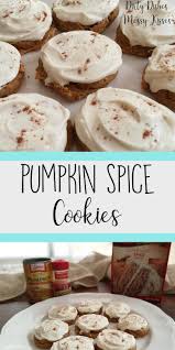 Pumpkin Spice Cake Cookies With Cinnamon Cream Cheese Frosting Recipe Pumpkin Spice Cake Cookies Cake Mix Cookie Recipes Pumpkin Spice Cookies