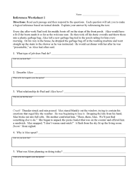 Inferencing Worksheet Reading Worksheets Making Inferences Reading Comprehension Worksheets