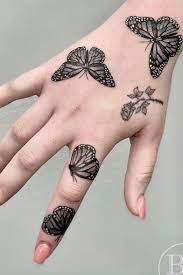 Maybe you would like to learn more about one of these? 20 Charming Butterfly Tattoos Mainly For Your Fingers Backs And Arms The First Hand Hand Tattoos For Women Butterfly Hand Tattoo Butterfly Tattoos For Women