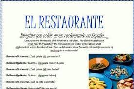 Spanish Restaurant Role Play Activity Spanish Restaurant Play Activities Restaurant