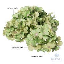 Simulation artificial floral flower bouquet flower fake hydrangea bloom decor. Green Artificial Hydrangea Heads Fisch Floral Supply