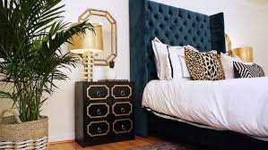 These Hollywood Regency Bedroom Ideas Will Make You Feel Like A Movie Star Hunker Hollywood Regency Bedroom Regency Bedroom Hollywood Regency Living Room