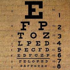 Eye Vision Chart Letters Type Digital Image Download