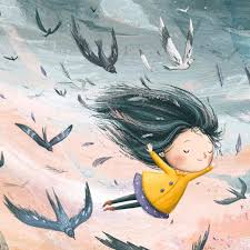 Birds Flying In The Sky Drawing For Kids 1 515 Likes 27 Comments Lucy Fleming Illustratelucy On Instagram Air Colour Collective Illustrati Children Book Illustration Watercolor Art Cute Art