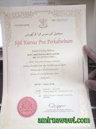 Anda cuma perlu ke tempat anda ambil kursus nikah tersebut atau ke pejabat penganjur. Sijil Kursus Kahwin Amirnawawi