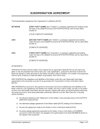 Guarantee forms a personal guarantee form is a kind of agreement in which a person holds himself responsible for his own or someone else's in this form the lender claims that in case of any default from borrower's side, the guarantor will be answerable or the assets of the guarantor will be claimed. Subordination Agreement Long Form Template By Business In A Box