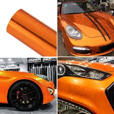 Heating the entire panel one last time is a way of setting the car wrap in place. Amazon Com Atmomo Chrome Mirror Orange Car Vinyl Wrap High Gloss Self Adhesive Diy Car Decals Film Sheet 59 8 X 23 6 Computers Accessories