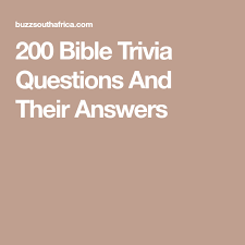 You need not be a biblical scholar to pass this test. 200 Bible Trivia Questions And Their Answers Bible Facts This Or That Questions Bible